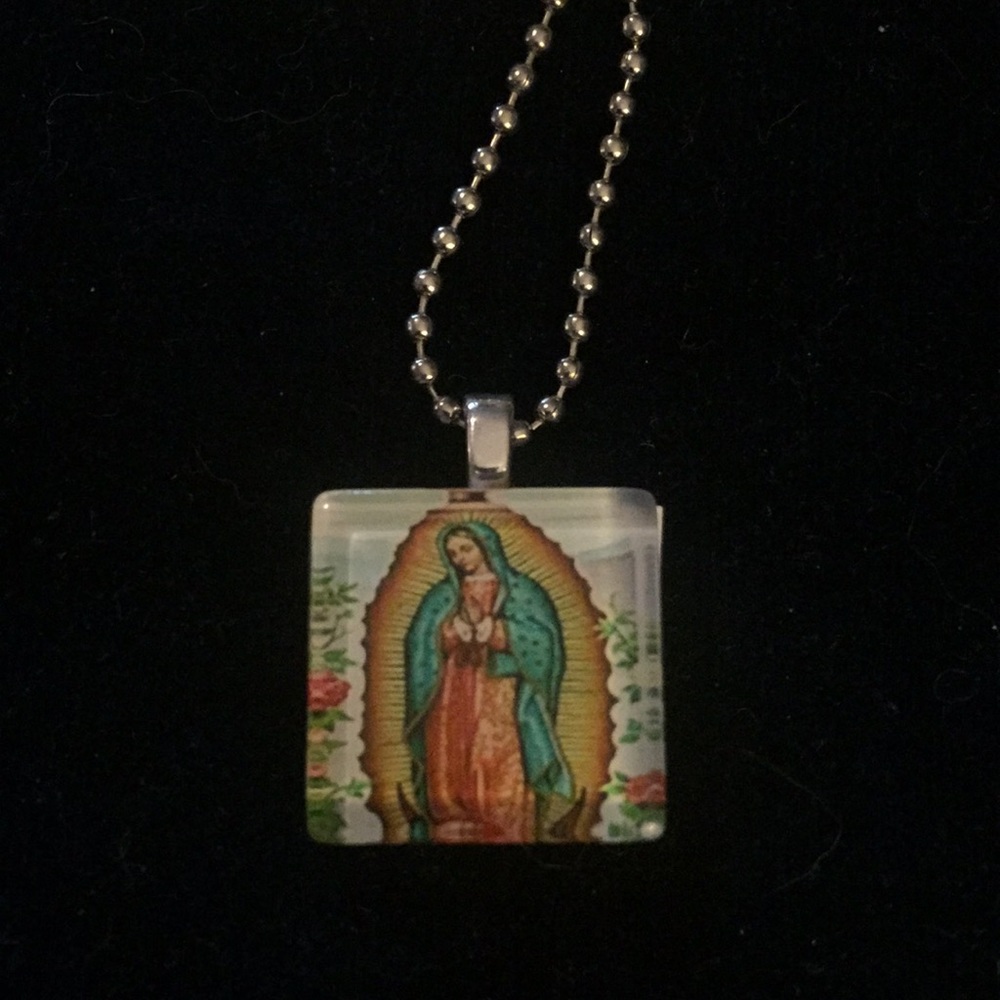 Our Lady of Guadalupe NECKLACE Scrabble Tile